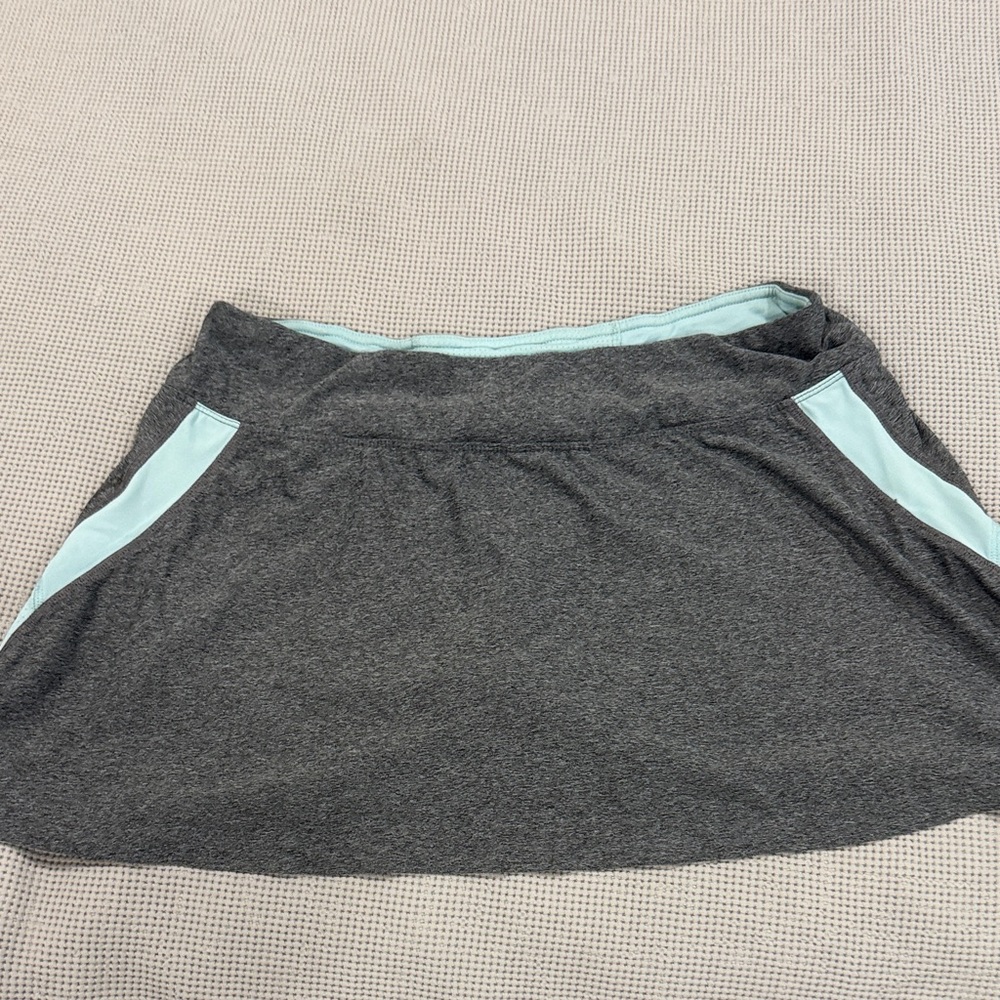 Champion Women's Skirt in Charcoal and Sky Blue